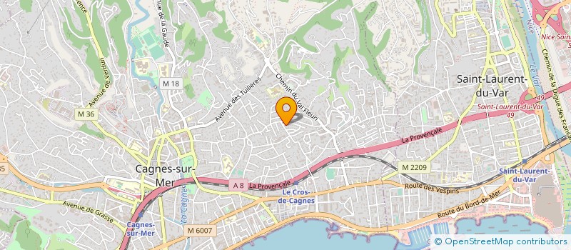 localisation de l'entreprise LE BAMBOU DORE à CAGNES-SUR-MER