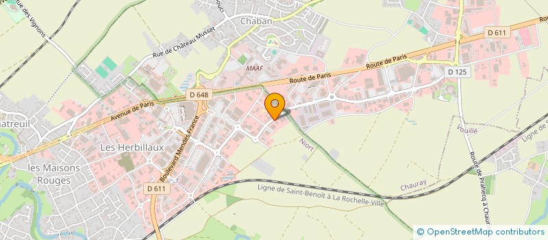 localisation de l'entreprise LE BAQUET VERT à NIORT