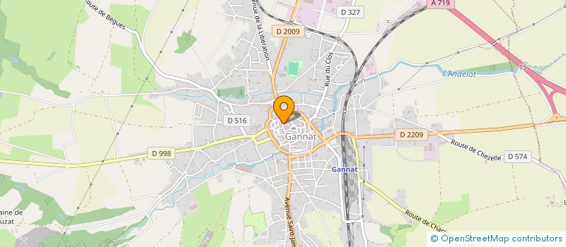 localisation de l'entreprise LE BAR A ONGLES D'AUDE à GANNAT