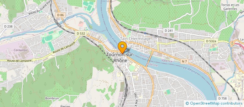 localisation de l'entreprise LE BAR A QUAI à TOURNON-SUR-RHONE