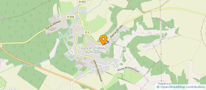 localisation de l'entreprise LE BAR DE L AMITIE à COUCY-LE-CHATEAU-AUFFRIQUE