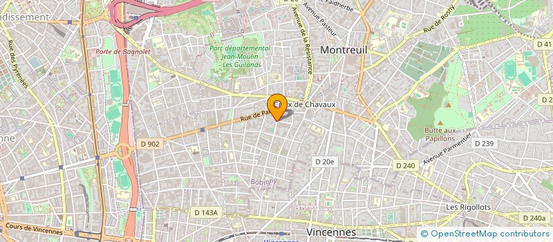 localisation de l'entreprise LE BAR DE LA PISCINE à MONTREUIL