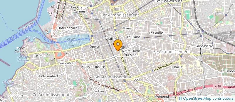 localisation de l'entreprise LE BAR DE LA POSTE  MARSEILLE 6