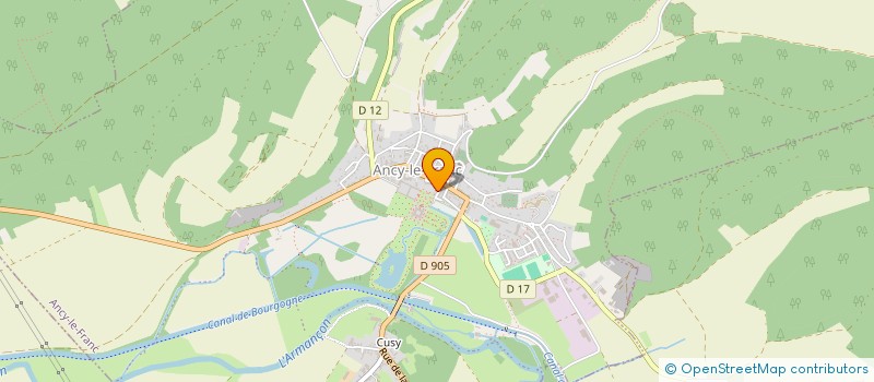 localisation de l'entreprise LE BAR DU CHATEAU à ANCY-LE-FRANC