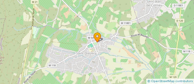 localisation de l'entreprise LE BAR DU FOOTBALL  SAINT-DREZERY