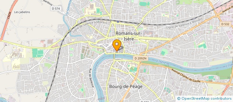 localisation de l'entreprise LE BAR DU MARCHE 26100  ROMANS-SUR-ISERE