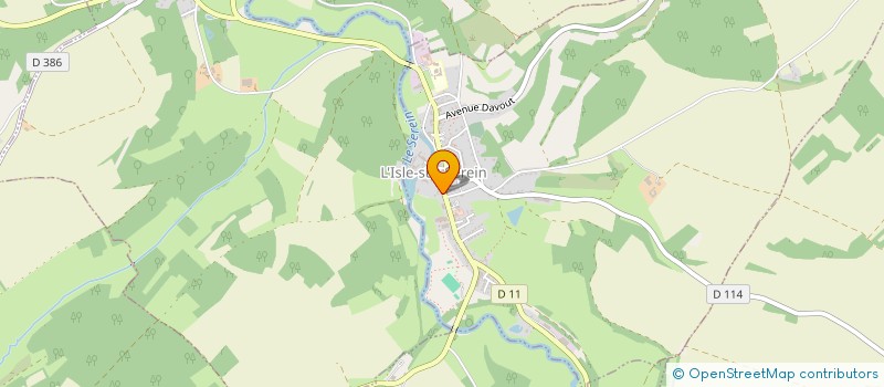 localisation de l'entreprise LE BAR SEREIN  L'ISLE-SUR-SEREIN