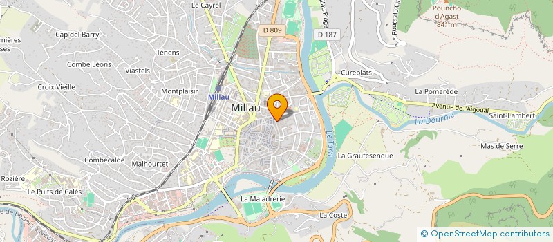 localisation de l'entreprise LE BARBER à MILLAU