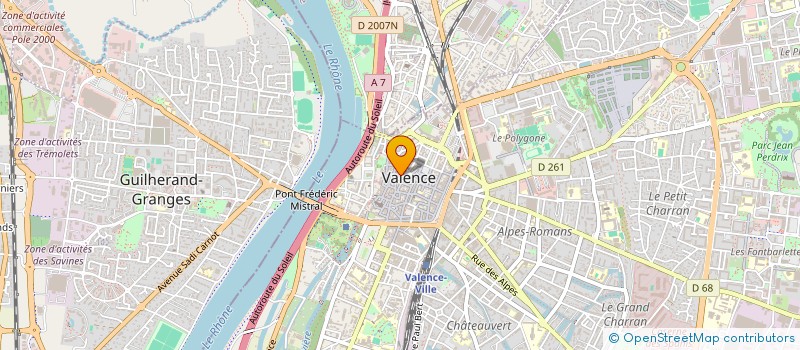 localisation de l'entreprise LE BARBIER DE L'HOTEL DE VILLE à VALENCE