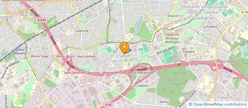 localisation de l'entreprise LE BARBUS à PESSAC