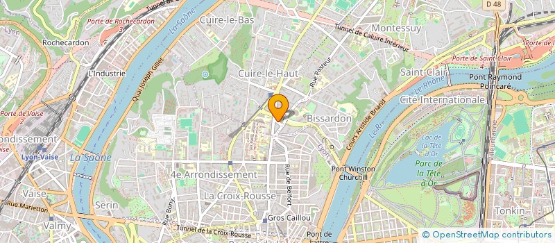 localisation de l'entreprise LE BARDOLY  CALUIRE-ET-CUIRE