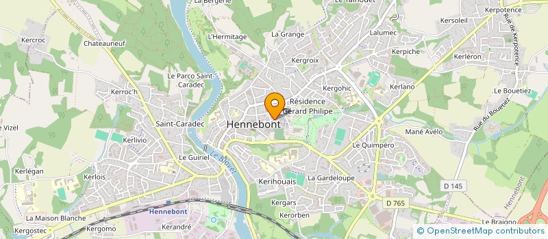 localisation de l'entreprise LE BARON - BIDEAU  HENNEBONT