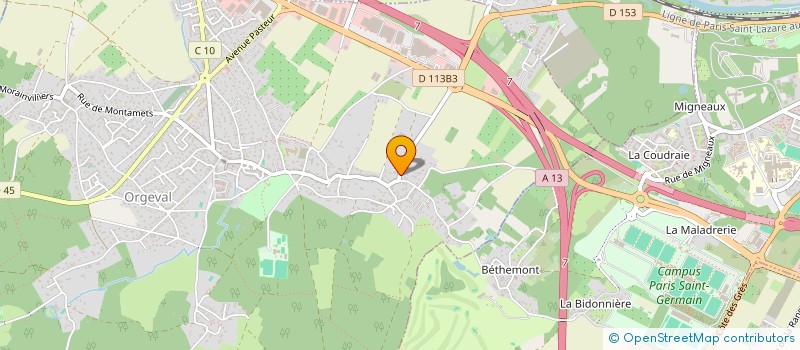 localisation de l'entreprise LE BARON PERCHE à ORGEVAL