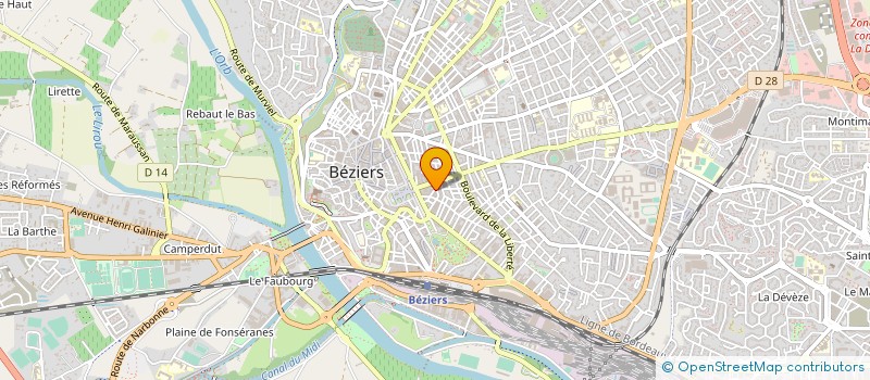 localisation de l'entreprise LE BAROQUE  BEZIERS