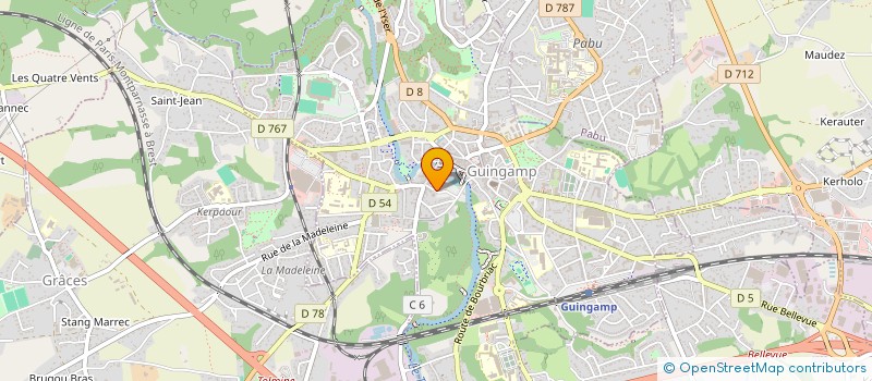 localisation de l'entreprise LE BARS - TOANEN  GUINGAMP