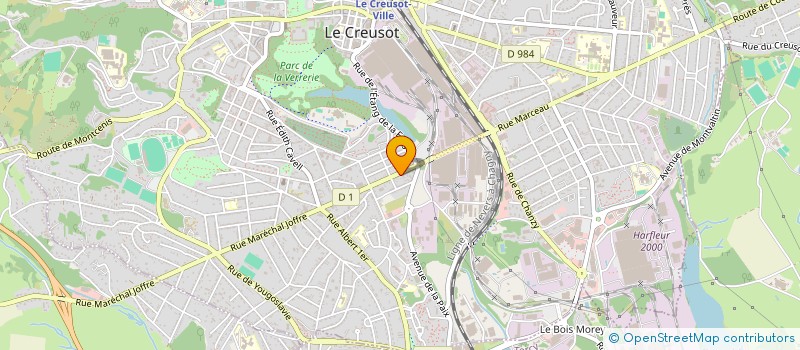 localisation de l'entreprise LE BARZINC SARL à LE CREUSOT