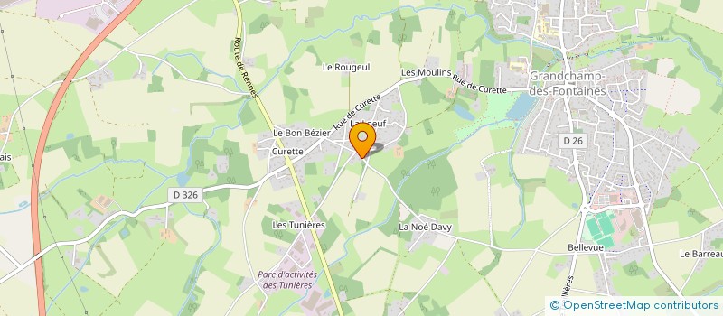 localisation de l'entreprise LE BAS DE LA VIGNE  GRANDCHAMP-DES-FONTAINES