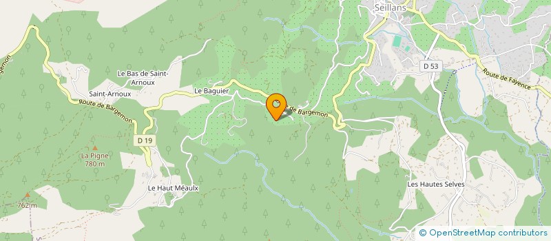 localisation de l'entreprise LE BAS ETANG  SEILLANS