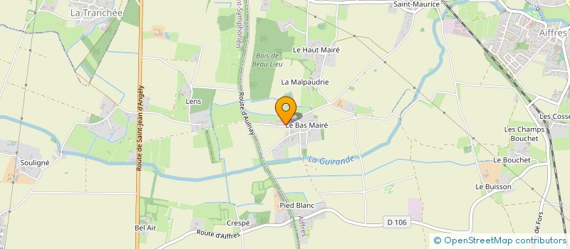 localisation de l'entreprise LE BAS MAIRE  AIFFRES