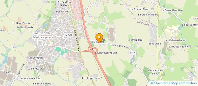 localisation de l'entreprise LE BAS VAL  SAINT-GREGOIRE