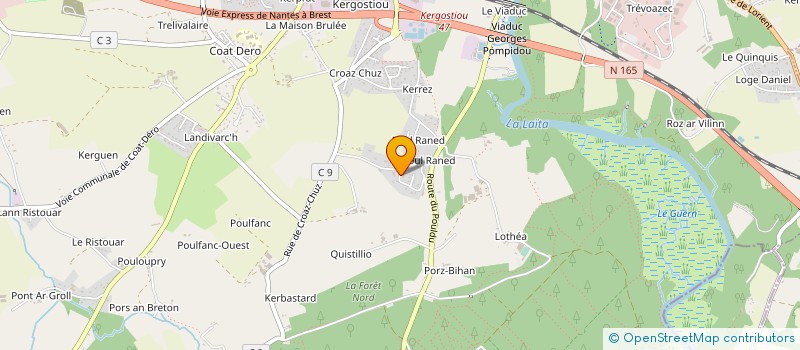 localisation de l'entreprise LE BATEAU LOUCHE  QUIMPERLE