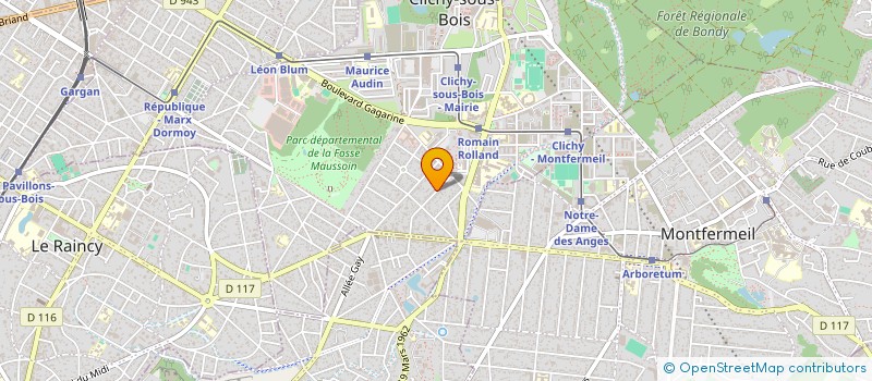 localisation de l'entreprise LE BATI FRANCE à CLICHY-SOUS-BOIS