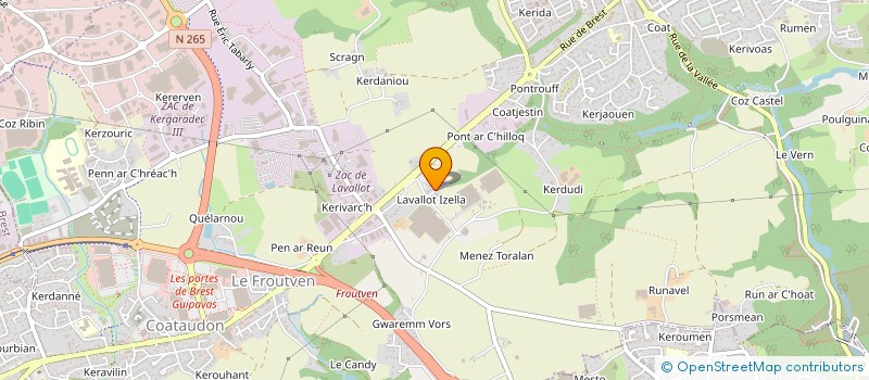 localisation de l'entreprise LE BATIMENT INDUSTRIALISE  GUIPAVAS