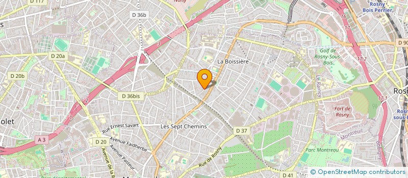 localisation de l'entreprise LE BATIMENT MODERNE 2000 à MONTREUIL