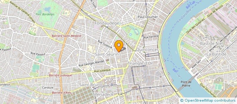 localisation de l'entreprise LE BAZAR D'ALIENOR à BORDEAUX
