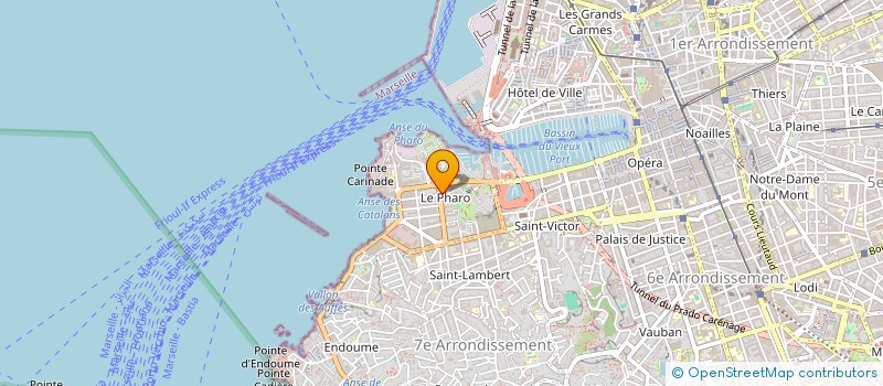 localisation de l'entreprise LE BAZAR DU PHARO à MARSEILLE