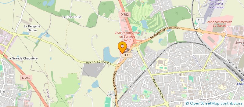 localisation de l'entreprise LE BE BIERES à CHOLET