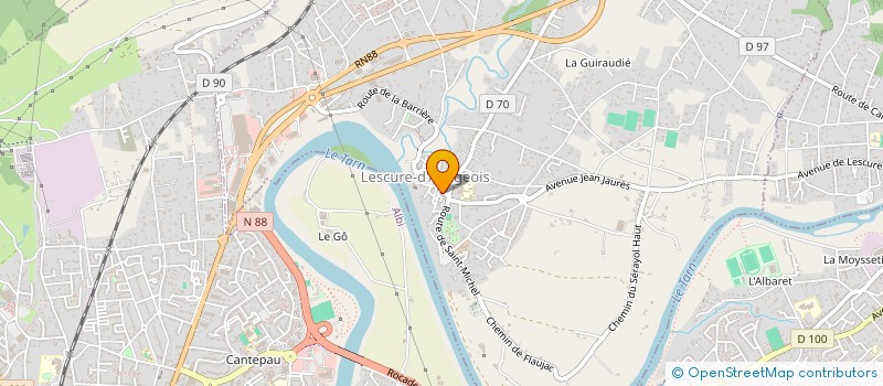 localisation de l'entreprise LE BEAU BAR  LESCURE-D'ALBIGEOIS