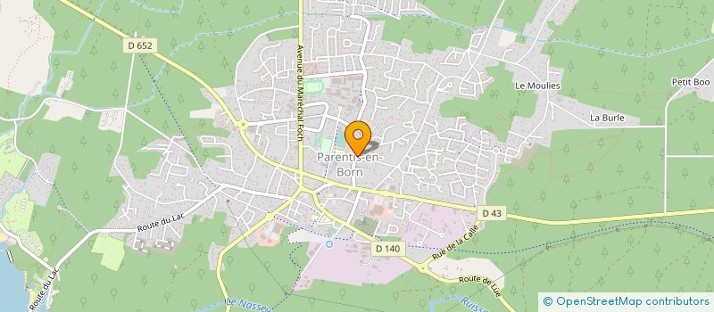 localisation de l'entreprise LE BEAU BOIS DU BORN  PARENTIS-EN-BORN