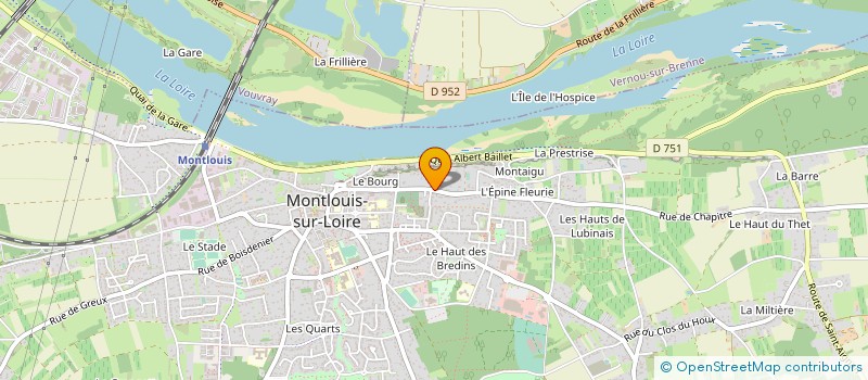 localisation de l'entreprise LE BEAU RIVAGE à MONTLOUIS-SUR-LOIRE