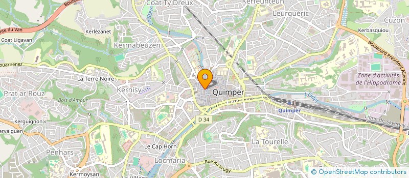 localisation de l'entreprise LE BEAU TEMPS à QUIMPER