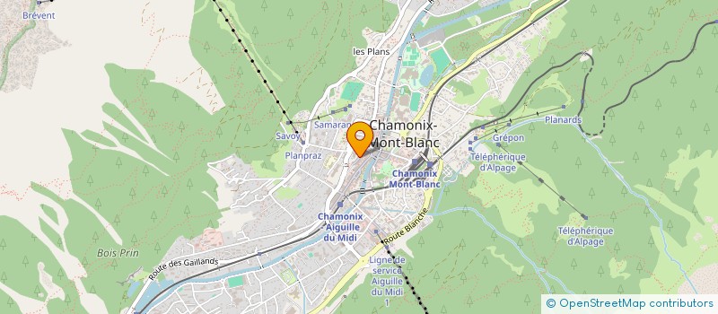 localisation de l'entreprise LE BEAULIEU à CHAMONIX-MONT-BLANC