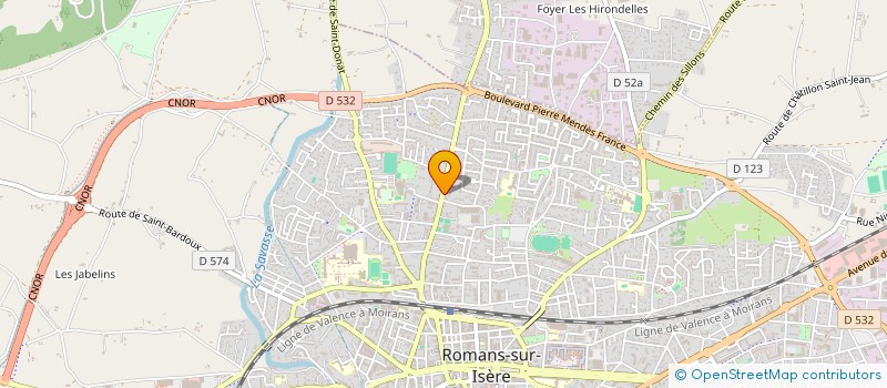 localisation de l'entreprise LE BEAULIEU A  ROMANS-SUR-ISERE