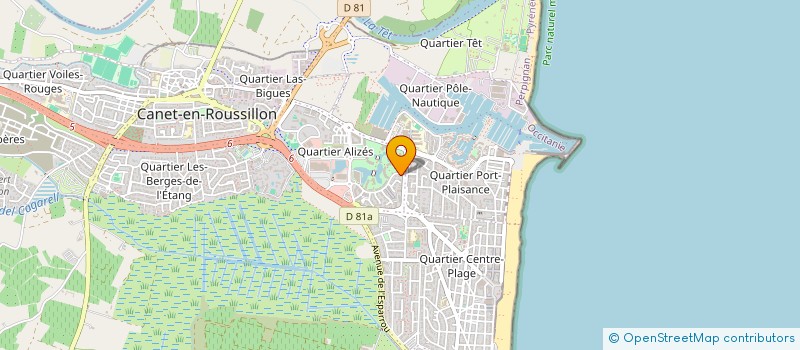 localisation de l'entreprise LE BEAULIEU S A R L  CANET-EN-ROUSSILLON