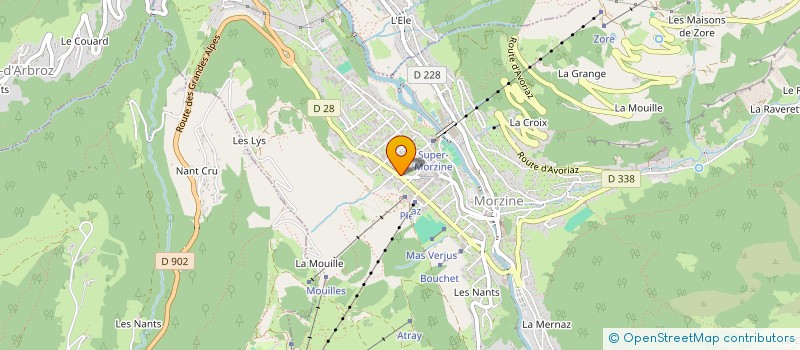localisation de l'entreprise LE BEC JAUNE à MORZINE