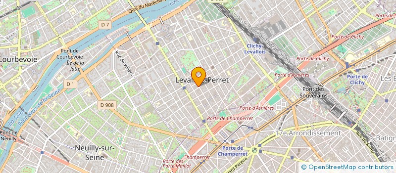 localisation de l'entreprise LE BECHENNEC ET MIDRIER MARYVONNE à LEVALLOIS-PERRET