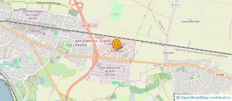 localisation de l'entreprise LE BEL'  AIR  AYTRE