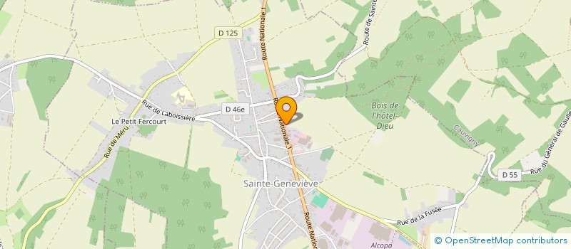 localisation de l'entreprise LE BEL AIR  SAINTE-GENEVIEVE