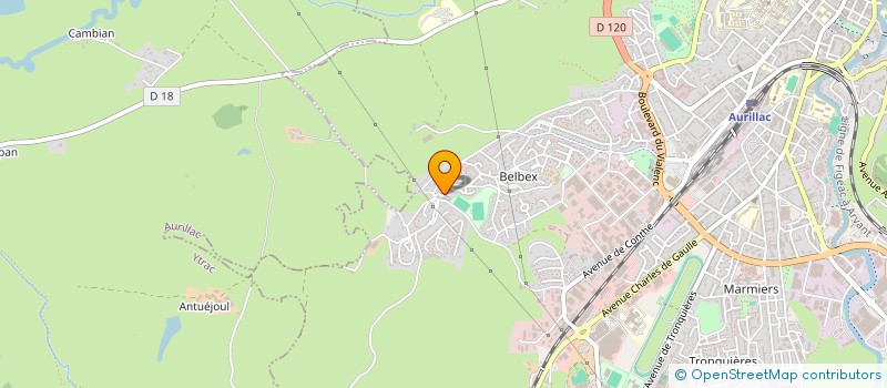 localisation de l'entreprise LE BELBEXOIS à AURILLAC
