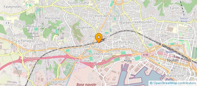 localisation de l'entreprise LE BELIER  TOULON