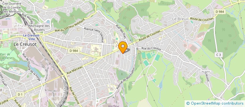 localisation de l'entreprise LE BELIER ROUGE EDITIONS  LE CREUSOT