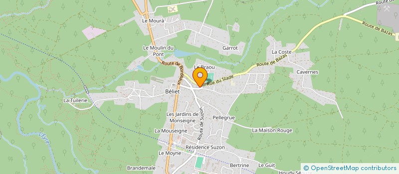 localisation de l'entreprise LE BELINETOIS à BELIN-BELIET