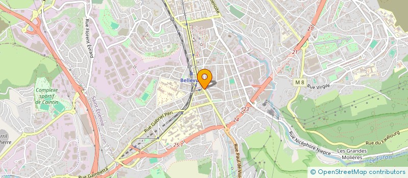 localisation de l'entreprise LE BELL'VUE  SAINT-ETIENNE