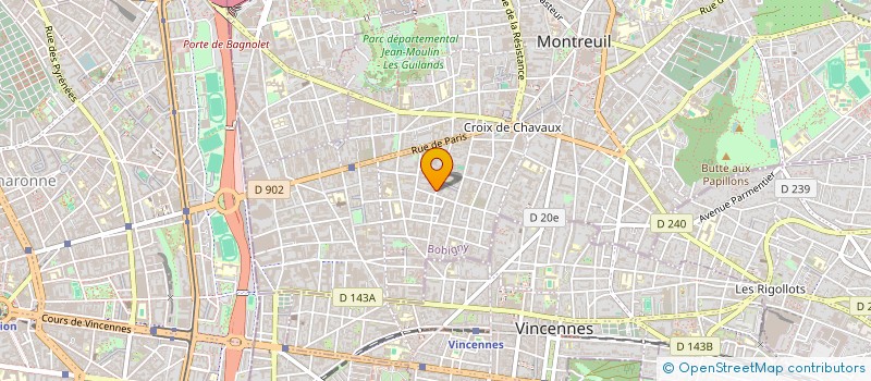 localisation de l'entreprise LE BELLAGIO à MONTREUIL