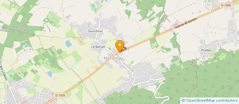 localisation de l'entreprise LE BELLEVUE  DOUVAINE