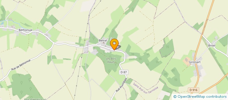 localisation de l'entreprise LE BELVAL  TROISVAUX